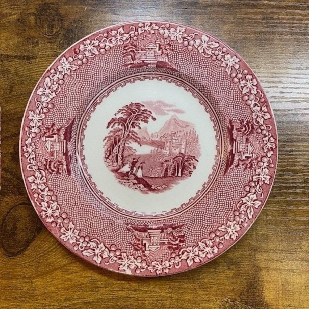 Royal Staffordshire Pottery Jenny Lind 1795 Pink Transferware Plate England